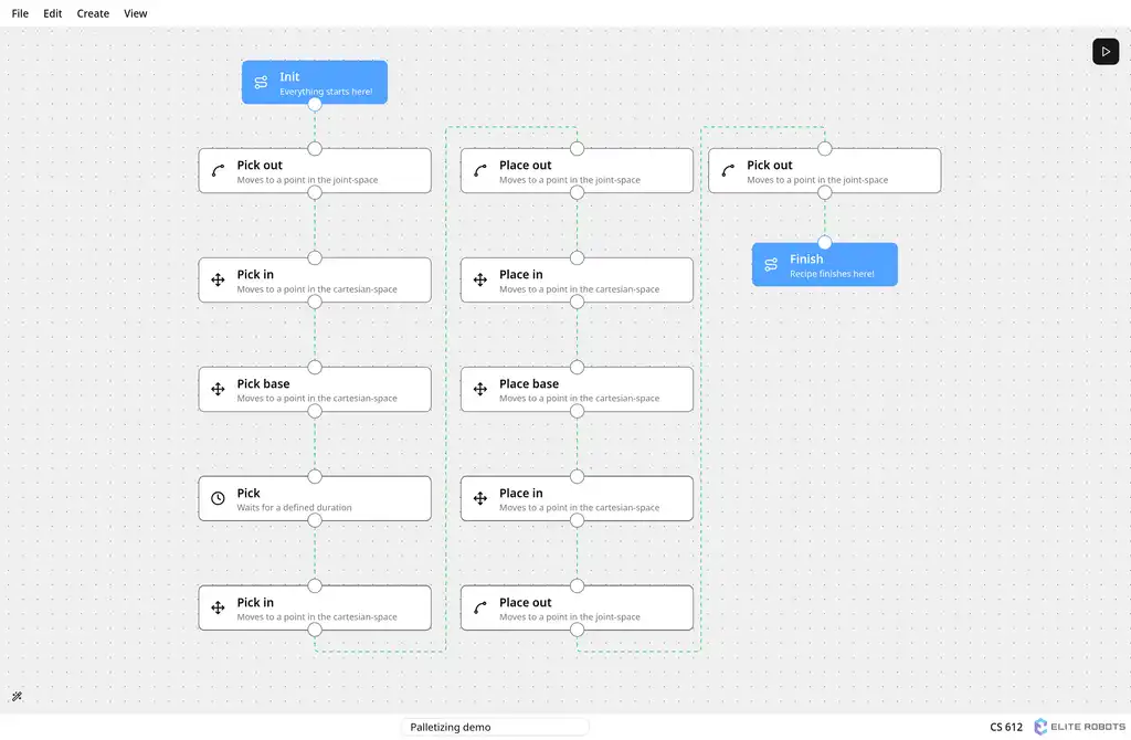 Low Code Interface for Robot Programming